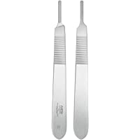 AIESI® Mango de bisturí en acero inoxidable para cuchillas quirúrgicas número 3- Garantía Italia 10 años